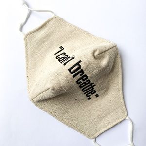 100% cotton face mask “I can’t breathe “